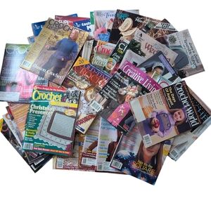 HUGE lot of 56 Crochet Magazines, Pamphlets, Books!